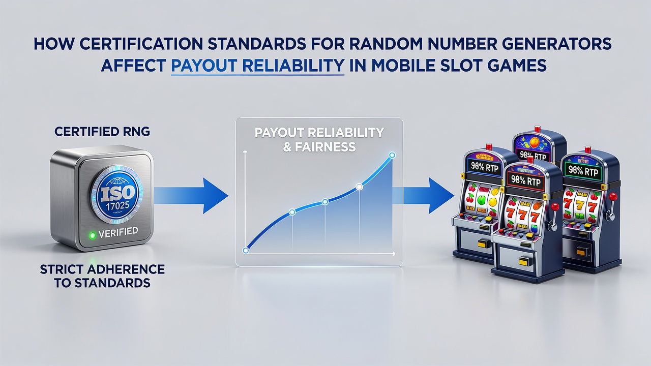 Close-up of RNG certification seal on a mobile casino app interface